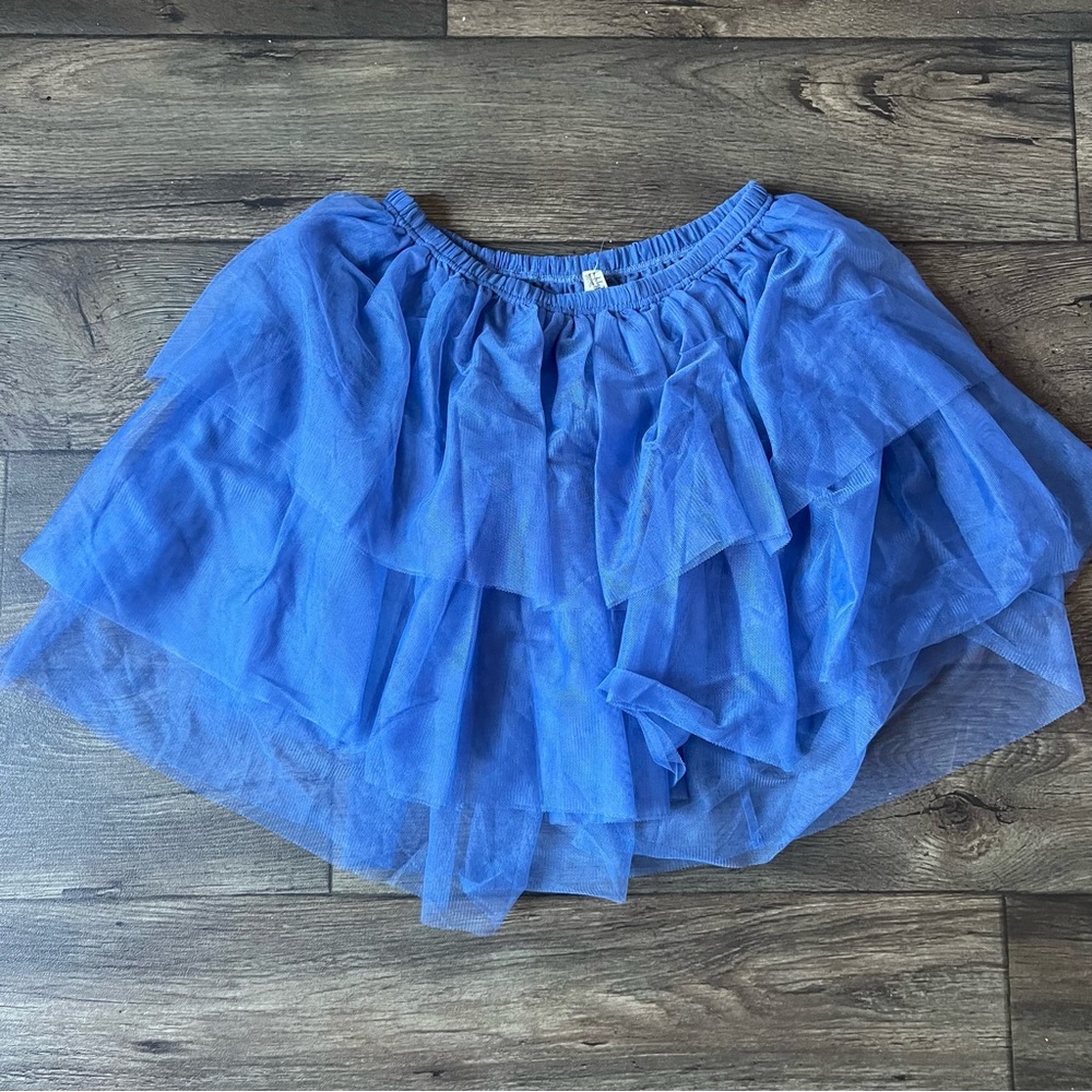 Free People Women's Intimately Carrie Tulle Half Slip Skirt Blue Size Small